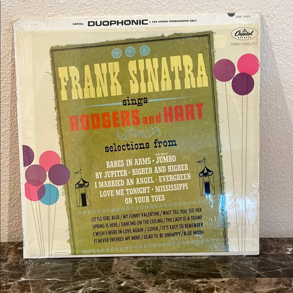 Vintage Frank Sinatra Sings Rodgers and Hart Vinyl Record